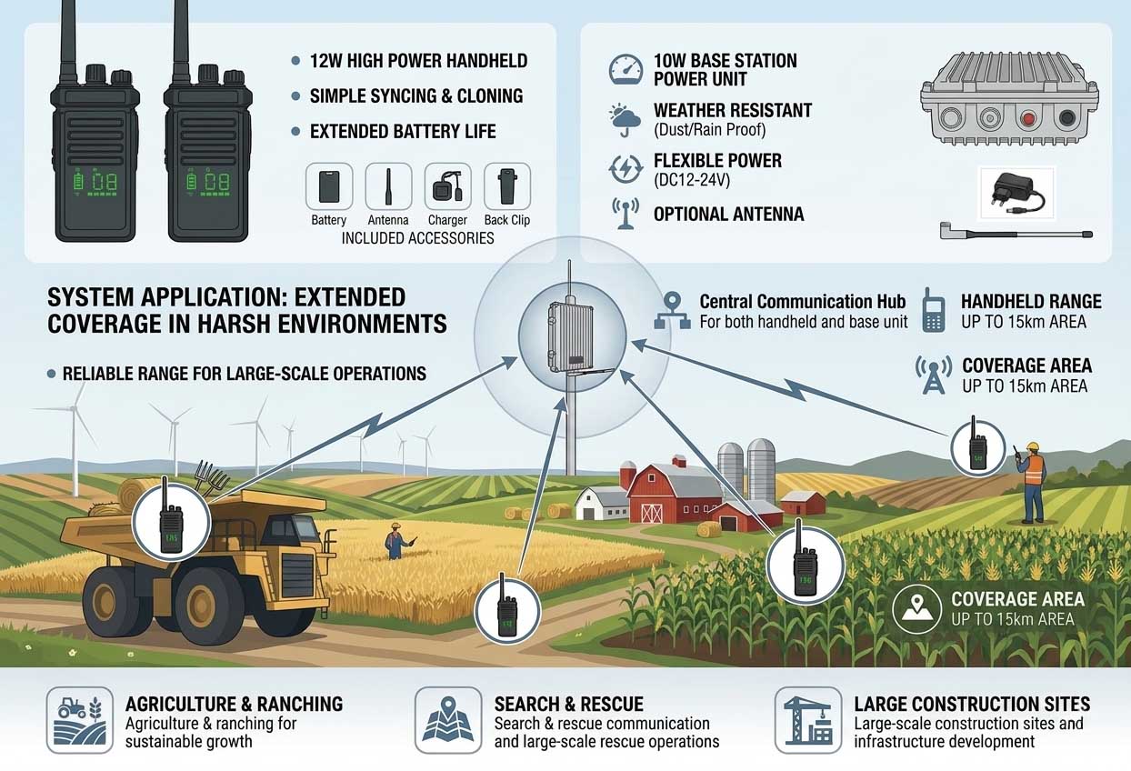 15km Wireless Farm Communication Solution 15km Wireless Farm Communication Solution