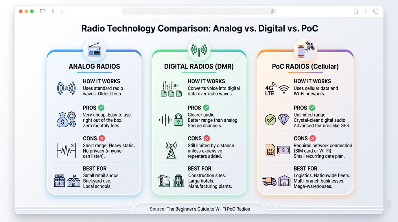 Analog vs. Digital vs. PoC Analog vs. Digital vs. PoC